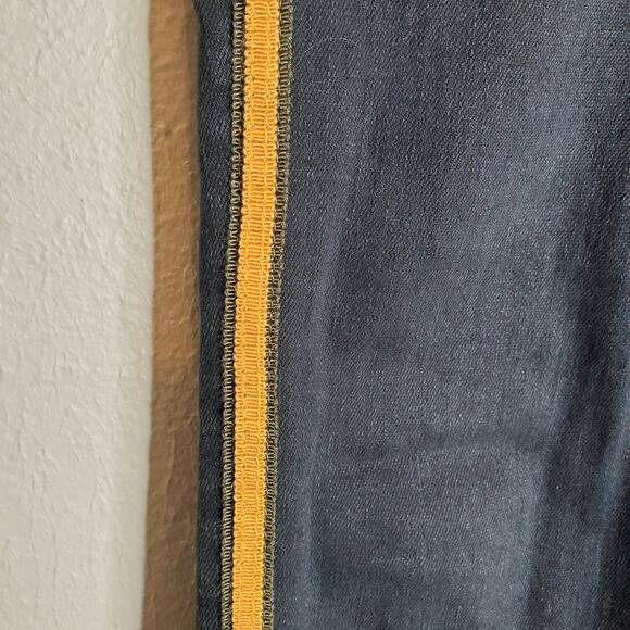 Veronica Beard Debbie 10" Skinny Side Stripe Jeans Dark Slate Wash Size 25 - Picture 4 of 12